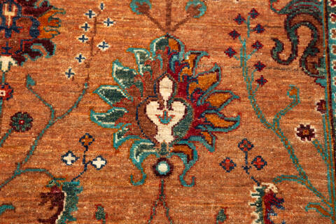 Chobi Yellow Hand Knotted 59 X 83 Area Rug 700-155869 Image 6