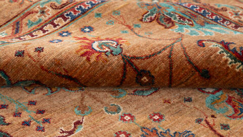 Chobi Yellow Hand Knotted 59 X 83 Area Rug 700-155869 Image 7