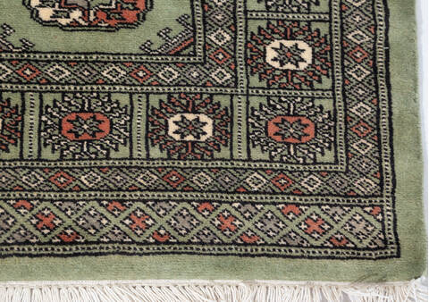 Bokhara Green Hand Knotted 49 X 61 Area Rug 700-155871 Image 5