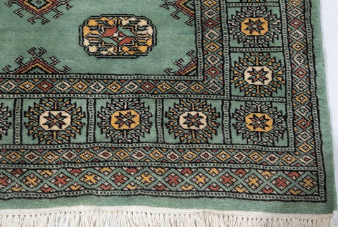 Bokhara Green Hand Knotted 410 X 67 Area Rug 700-155872 Image 5