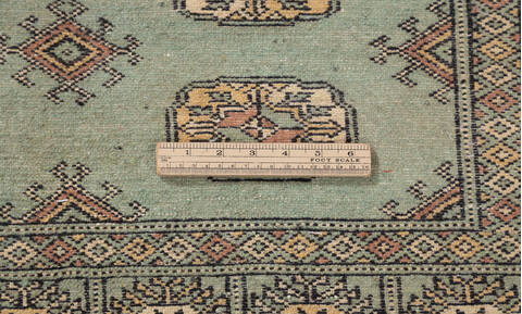 Bokhara Green Hand Knotted 410 X 67 Area Rug 700-155872 Image 8