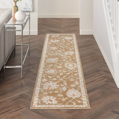 Nourison Asher Brown Runner 23 X 102 Area Rug 805-155879 Image 1