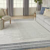 Nourison Astra Machine Washable Blue 90 X 120 Area Rug  805-155884 Thumb 1