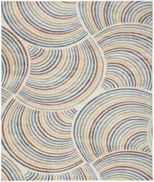 Nourison Astra Machine Washable Multicolor Rectangle 9x12 ft Polyester Carpet 155886