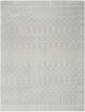 Nourison Astra Machine Washable Grey Rectangle 9x12 ft Polyester Carpet 155888
