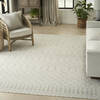 Nourison Astra Machine Washable White 90 X 120 Area Rug  805-155890 Thumb 1