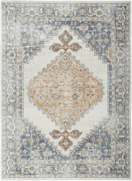 Nourison Astra Machine Washable Grey Rectangle 9x12 ft Polyester Carpet 155895