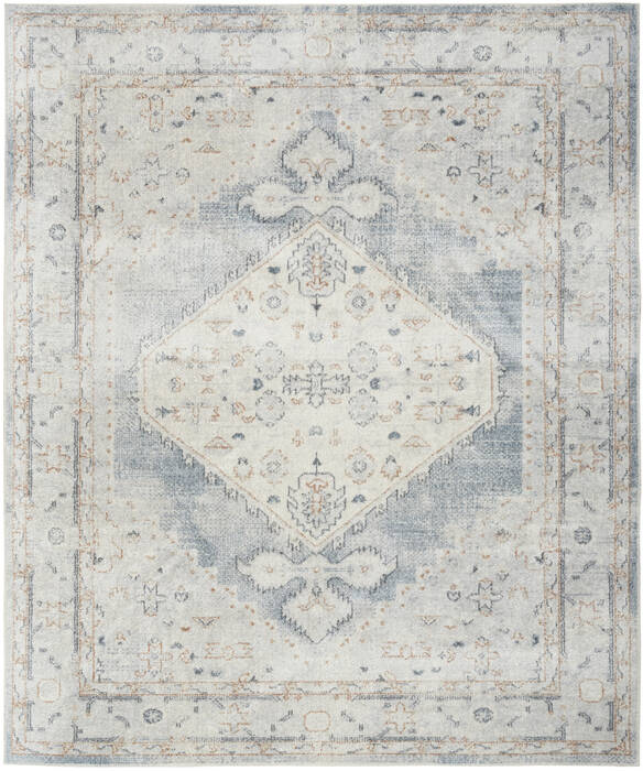 Nourison Astra Machine Washable Blue 90 X 120 Area Rug  805-155896 Image 0