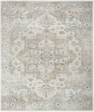Nourison Astra Machine Washable Grey Rectangle 9x12 ft Polyester Carpet 155900