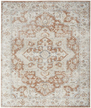 Nourison Astra Machine Washable Multicolor Rectangle 9x12 ft Polyester Carpet 155901