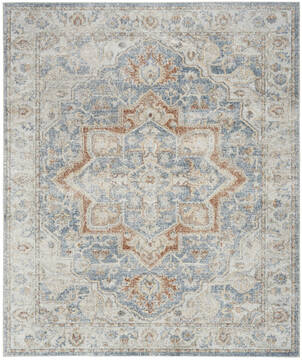Nourison Astra Machine Washable Multicolor Rectangle 9x12 ft Polyester Carpet 155902