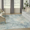 Nourison Astra Machine Washable Blue 90 X 120 Area Rug  805-155903 Thumb 1