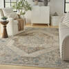 Nourison Astra Machine Washable Blue 90 X 120 Area Rug  805-155914 Thumb 1