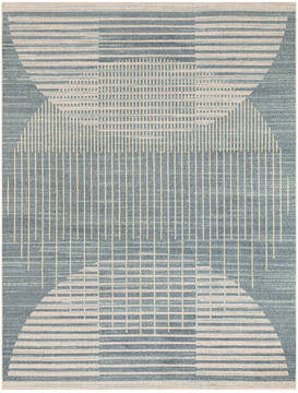 Nourison Astra Machine Washable Blue Rectangle 5x7 ft Polyester Carpet 155931