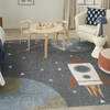 Nourison Astra Machine Washable Blue 710 X 100 Area Rug  805-155937 Thumb 1