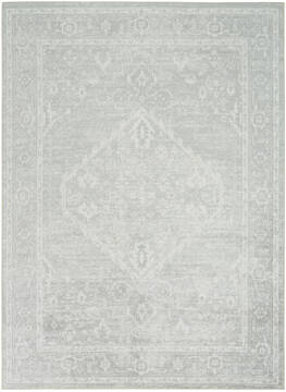 Nourison Astra Machine Washable Grey Rectangle 4x6 ft Polyester Carpet 155940