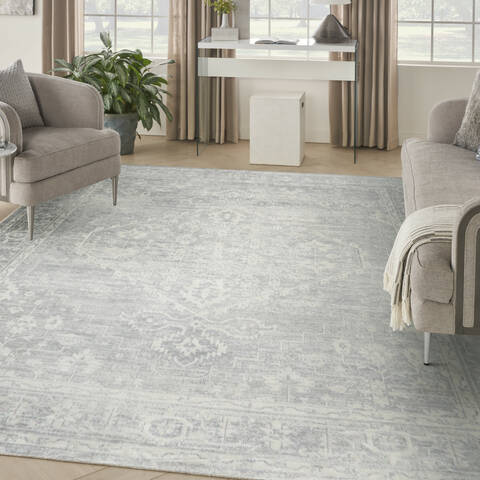 Nourison Astra Machine Washable Grey 710 X 100 Area Rug  805-155943 Image 1