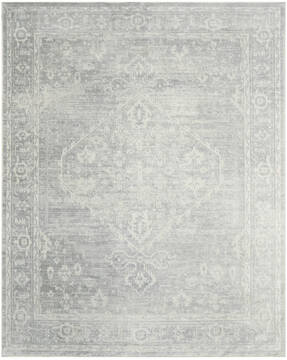 Nourison Astra Machine Washable Grey Rectangle 8x10 ft Polyester Carpet 155943