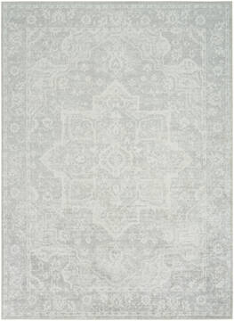 Nourison Astra Machine Washable Grey Rectangle 4x6 ft Polyester Carpet 155952