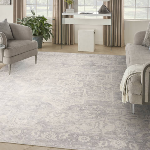 Nourison Astra Machine Washable Grey 710 X 100 Area Rug  805-155955 Image 1