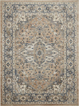 Nourison Concerto Beige Rectangle 9x12 ft Polypropylene and Polyester Carpet 155991