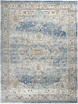 Nourison Concerto Blue Rectangle 9x12 ft Polypropylene and Polyester Carpet 155994