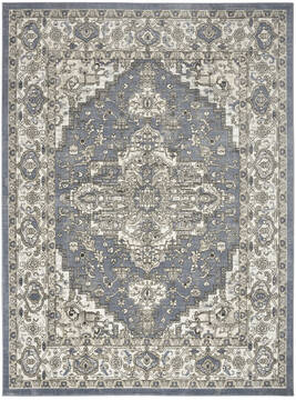 Nourison Concerto Blue Rectangle 9x12 ft Polypropylene and Polyester Carpet 155996