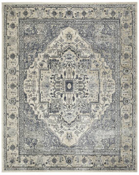 Nourison Concerto Blue Rectangle 8x10 ft Polypropylene and Polyester Carpet 156002