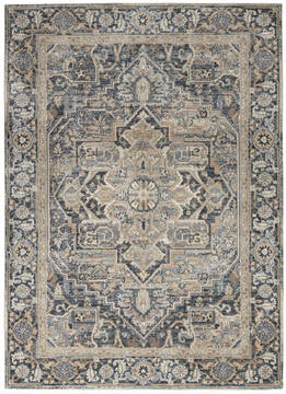 Nourison Moroccan Celebration Blue Rectangle 5x7 ft Polyester Carpet 156005