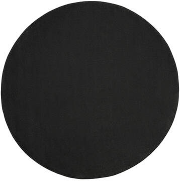 Nourison Nourison Essentials Black Round 9 ft and Larger Polypropylene Carpet 156014