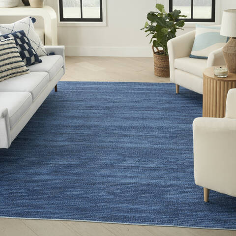 Nourison Nourison Washables Blue 92 X 120 Area Rug 805-156019 Image 1