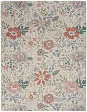 Nourison Nourison Washables Multicolor Rectangle 9x12 ft Polyester and Cotton Carpet 156022