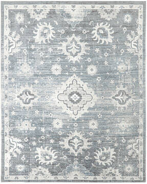 Nourison Astra Machine Washable Blue Rectangle 9x12 ft Polyester Carpet 156024