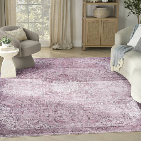 Nourison Nourison Washables Purple 92 X 120 Area Rug 805-156029 Image 1