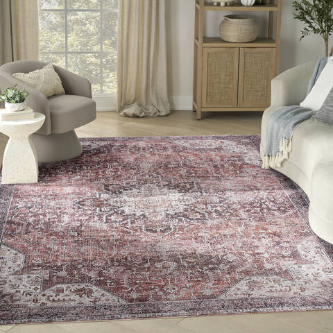Nourison Nourison Washables Red 92 X 120 Area Rug 805-156030 Image 1
