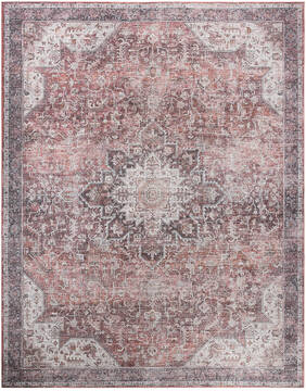 Nourison Nourison Washables Red Rectangle 9x12 ft Polyester and Cotton and Other Fibers Carpet 156030