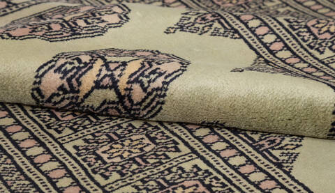 Bokhara Green Hand Knotted 31 X 54 Area Rug 700-156032 Image 7