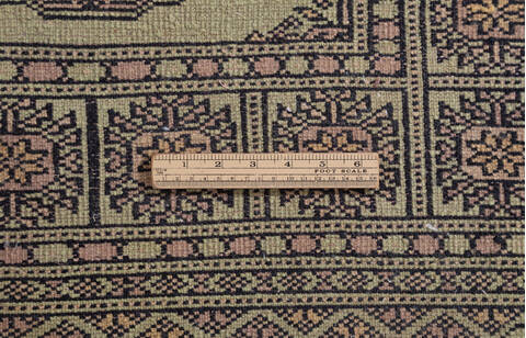 Bokhara Green Hand Knotted 31 X 54 Area Rug 700-156032 Image 8