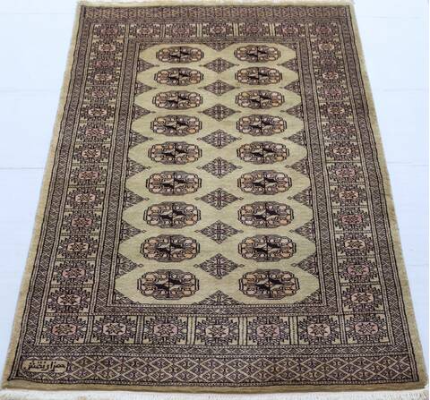 Bokhara Green Hand Knotted 33 X 51 Area Rug 700-156034 Image 1