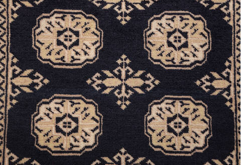 Bokhara Black Hand Knotted 31 X 51 Area Rug 700-156038 Image 6