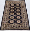 Bokhara Black Hand Knotted 31 X 51 Area Rug 700-156038 Thumb 1