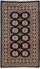 Bokhara Black Hand Knotted 31 X 51 Area Rug 700-156038 Thumb 0