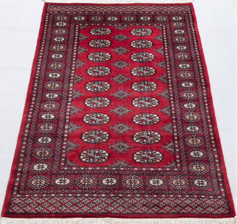 Bokhara Red Hand Knotted 31 X 51 Area Rug 700-156040 Image 1