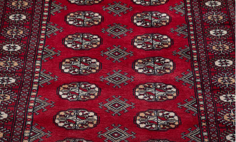 Bokhara Red Hand Knotted 31 X 51 Area Rug 700-156040 Image 4