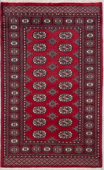 Bokhara Red Hand Knotted 31 X 51 Area Rug 700-156040 Image 0