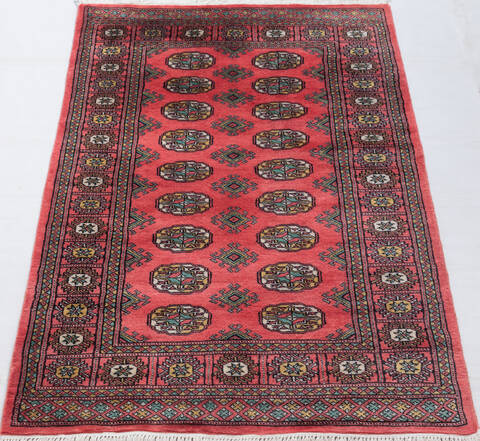 Bokhara Red Hand Knotted 32 X 51 Area Rug 700-156041 Image 1