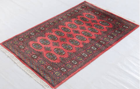 Bokhara Red Hand Knotted 32 X 51 Area Rug 700-156041 Image 2