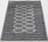 Bokhara Light Gray Hand Knotted 31 X 50 Area Rug 700-156042 Thumb 1