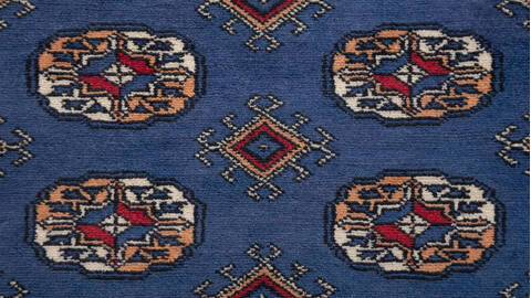 Bokhara Blue Hand Knotted 31 X 50 Area Rug 700-156044 Image 6