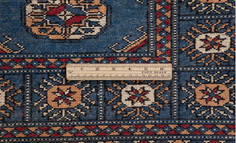 Bokhara Blue Hand Knotted 31 X 50 Area Rug 700-156044 Image 8